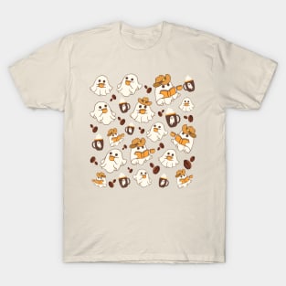 Cute Ghost Pattern - Halloween T-Shirt